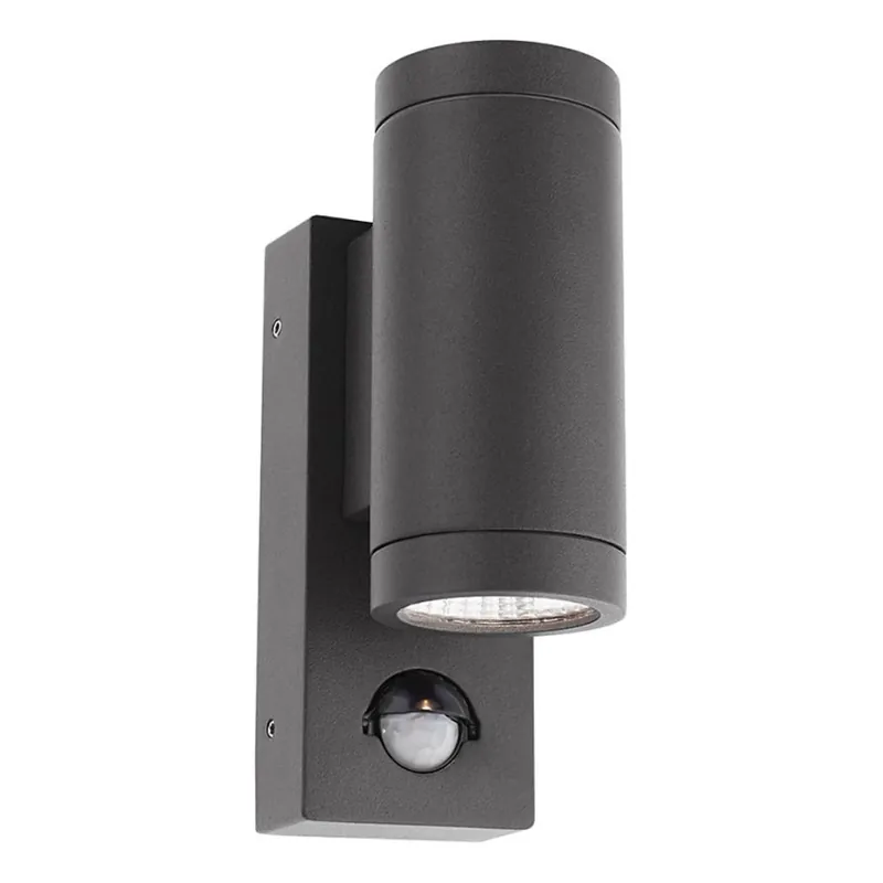 Redo 9453 - LED Venkovní nástěnné svítidlo se senzorem VINCE 2xLED/3W/230V IP54 antracit Speciální Cena