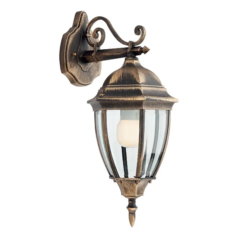 Výhodná Nabídka Redo 9605 - Venkovní nástěnná lampa SEVILLA 1xE27/42W/230V IP44 zlatá/patina