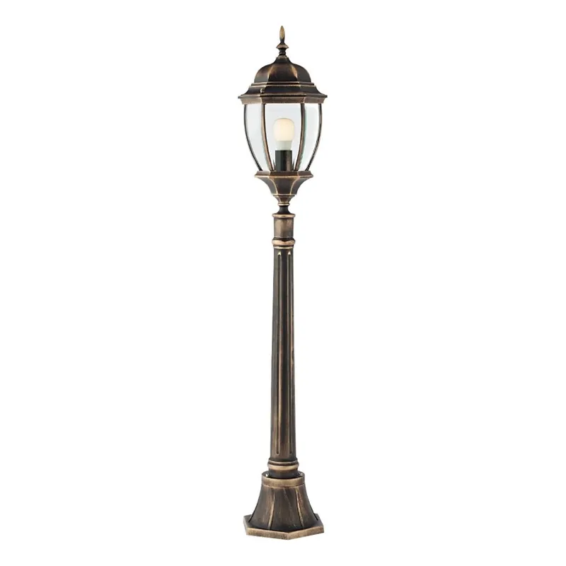 Akce Redo 9608 - Venkovní lampa SEVILLA 1xE27/42W/230V IP44 zlatá/patina