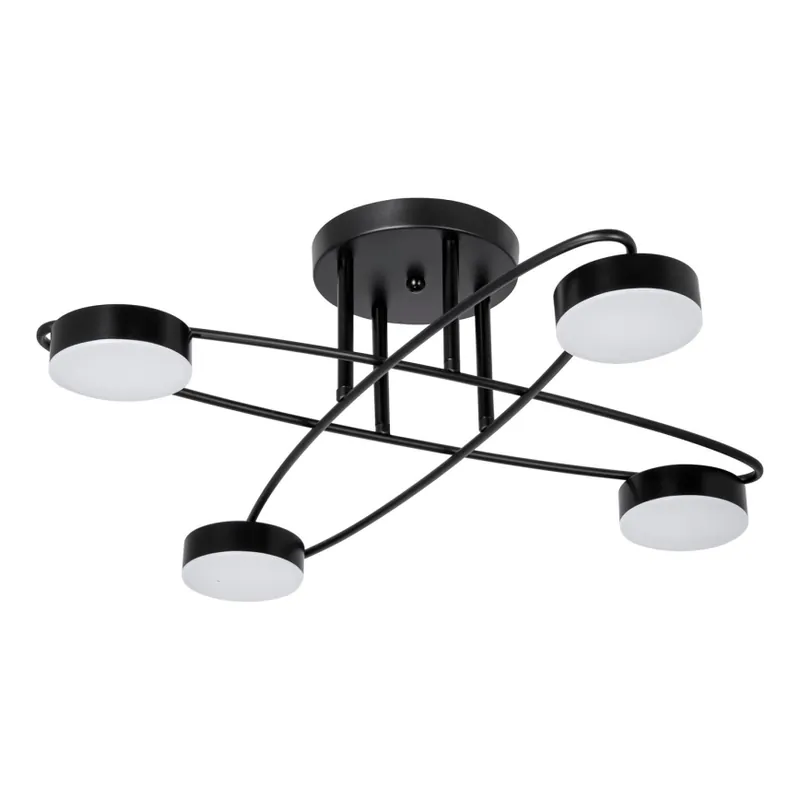 Výprodej LED Přisazený lustr 4xLED/7W/230V 3000-6000K pr. 60 cm černá