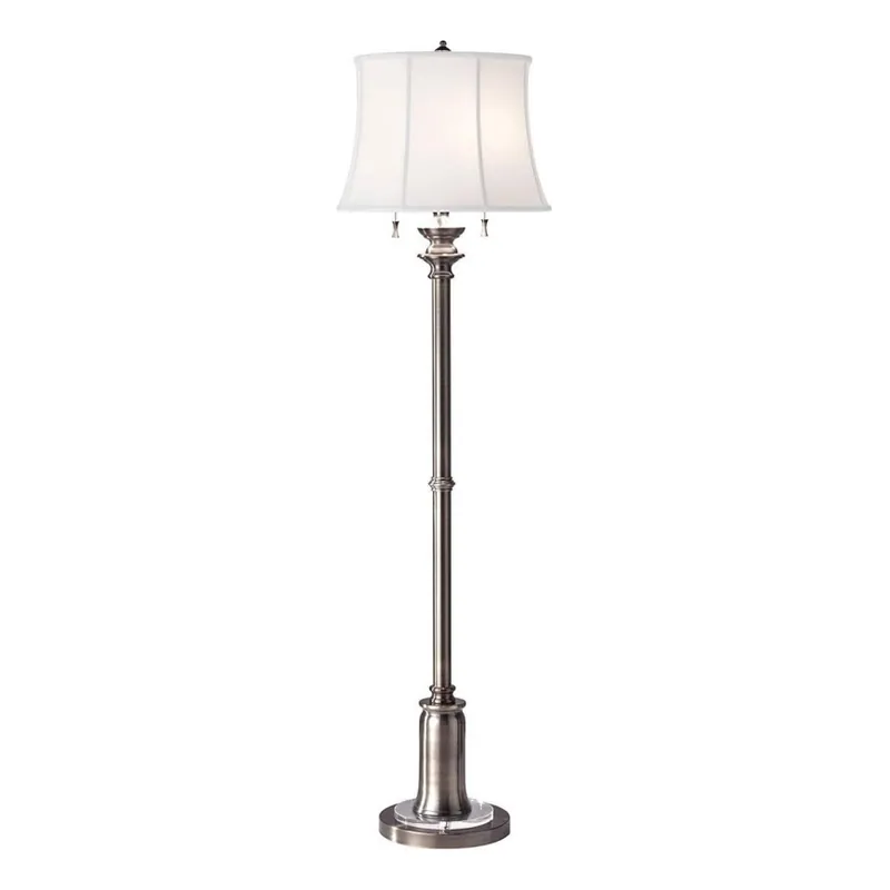 Jen Po Omezenou Doba Feiss - Stojací lampa STATEROOM 2xE27/60W/230V stříbrná