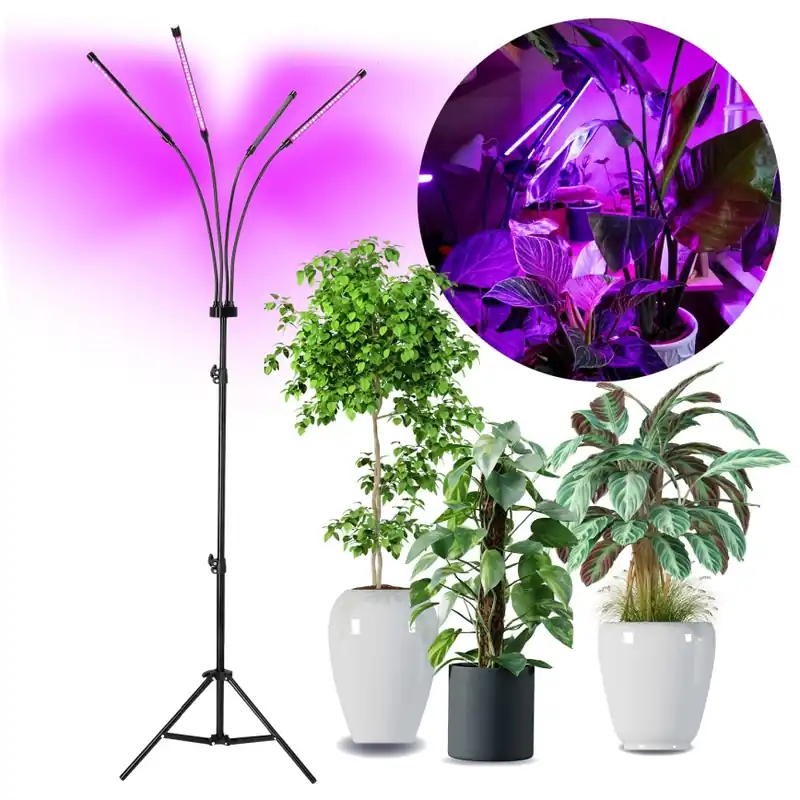Levný Brilagi - LED Stmívatelná flexibilní stojací lampa pro pěstování rostlin VITABLOOM 4xLED/7,5W/230V černá
