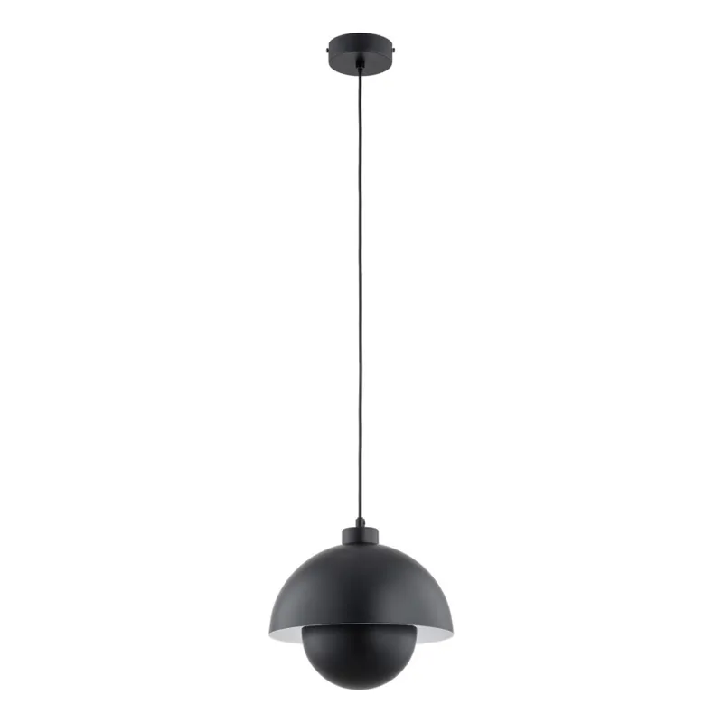 Lustr na lanku KUGER 1xE27/15W/230V černá Nová Kolekce