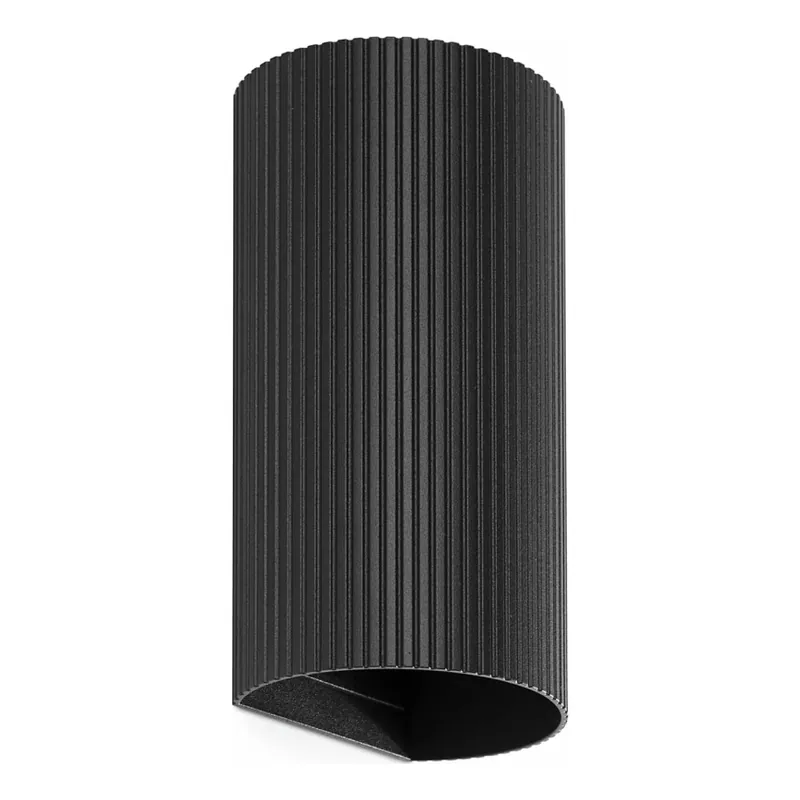 Akce FARO 40543 - Nástěnné svítidlo SOLE 2xGU10/8W/230V černá vroubkovaná kulatý