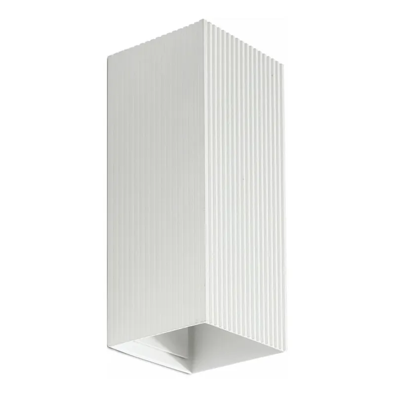 Cenově Výhodný FARO 40565 - Nástěnné svítidlo SOLE 2xGU10/8W/230V bílá vroubkovaná hranatý