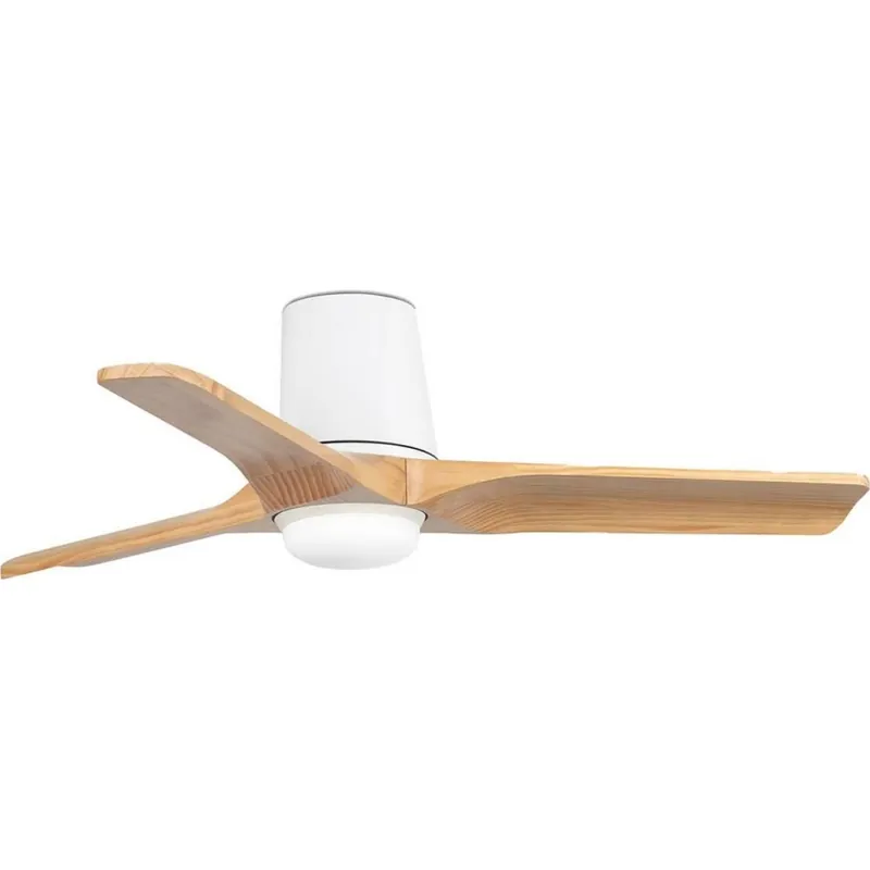 Nejlepší Volba FARO 33836-1TW - LED Stmívatelný stropní ventilátor HEYWOOD TUB S LED/10W/230V 2700/3000/4000K borovice/bílá pr. 90 cm + dálkové ovládání