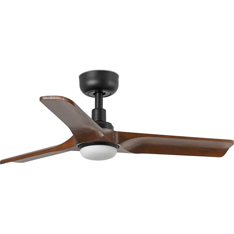 Sezónní Sleva FARO 33806WT-1TW - LED Stmívatelný stropní ventilátor HEYWOOD S LED/10W/230V 2700/4000/6000K dřevo/černá pr. 90 cm Wi-Fi Tuya + dálkové ovládání