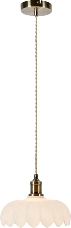 Koupit Online Markslöjd 108857 - Lustr na lanku KURAGE 1xE27/40W/230V mosaz/bílá