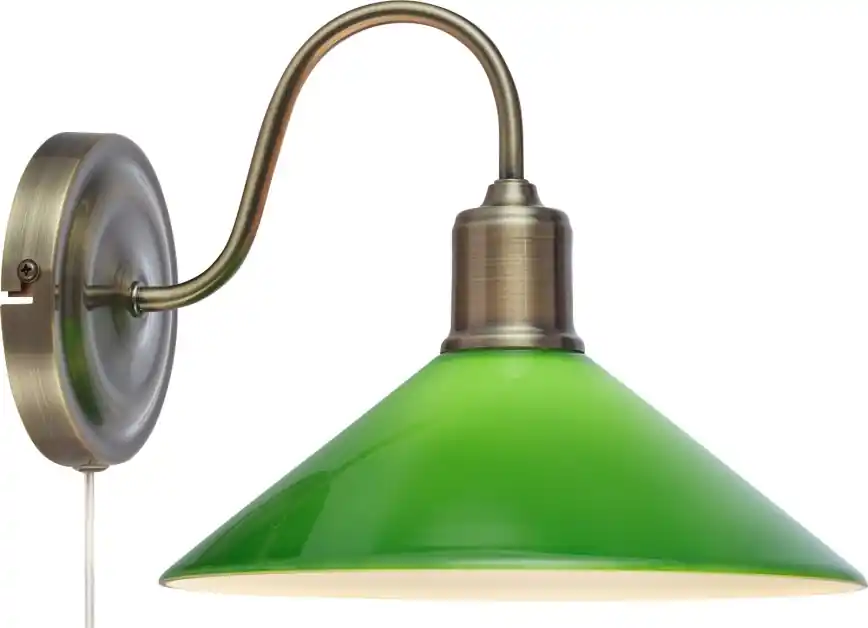 Jen Po Omezenou Doba Markslöjd 108866 - Nástěnná lampa VELA 1xE27/40W/230V mosaz/zelená