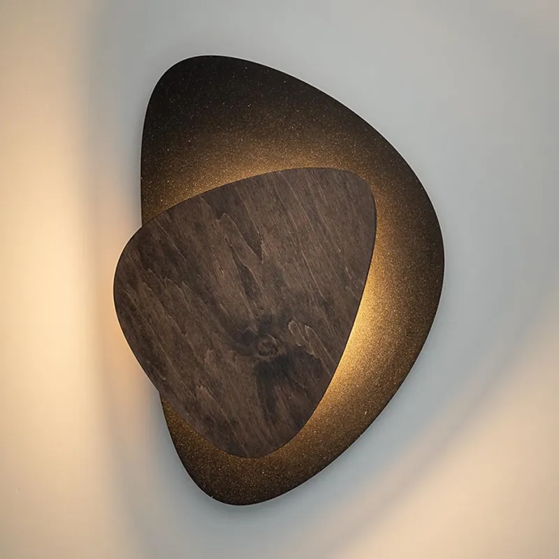 LED Nástěnné svítidlo PEDRA LED/7W/230V černá/hnědá Hit Sezóny