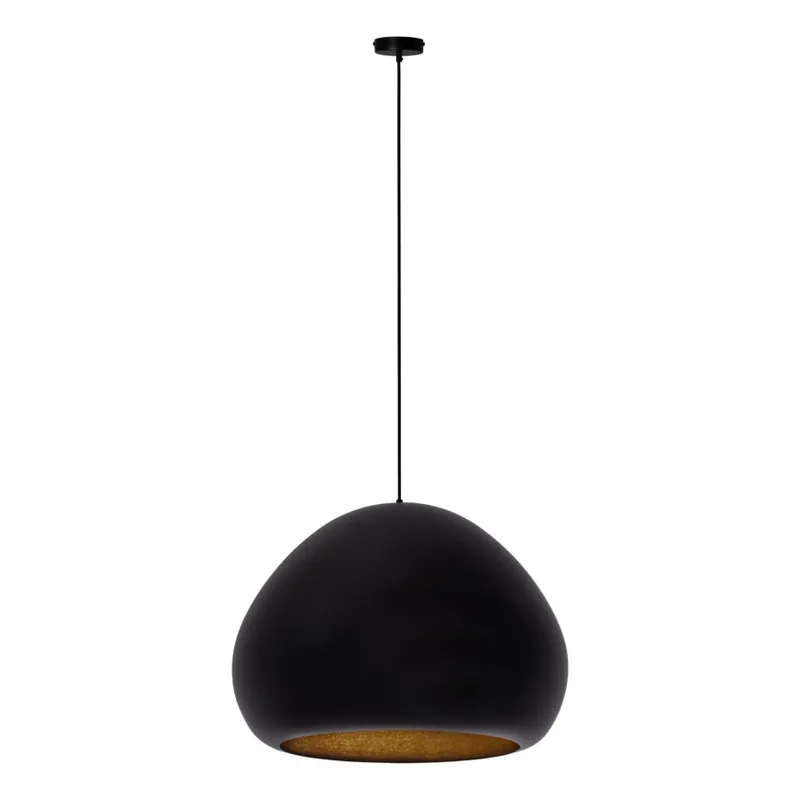 Lustr na lanku LAVA 1xE27/15W/230V černá/zlatá Nejlepší Volba