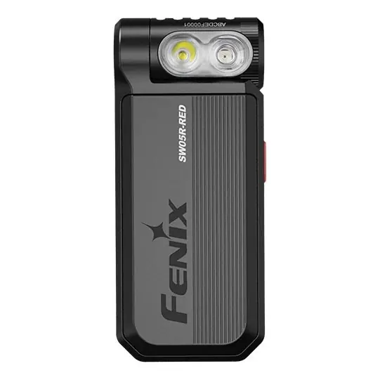 Fenix SW05RREDBLC - LED Stmívatelná nabíjecí svítilna LED/USB IPX6 150 lm 49 h 700 mAh černá Ověřený