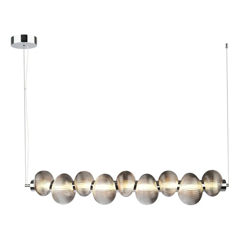 Poslední Šance LED Lustr na lanku BOLLA LED/32W/230V lesklý chrom/kouřová šedá