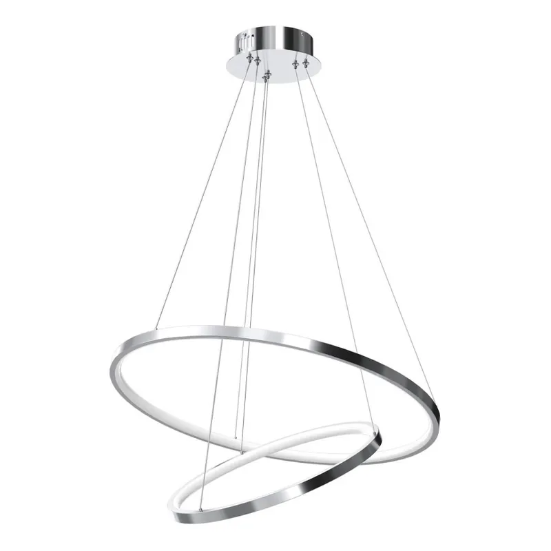 LED Lustr na lanku HOOP LED/51W/230V pr. 60 cm 4000K lesklý chrom Ihned K Objednání