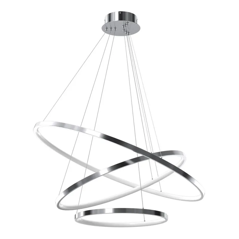 LED Lustr na lanku HOOP LED/93W/230V pr. 80 cm 4000K lesklý chrom Nakupujte Hned