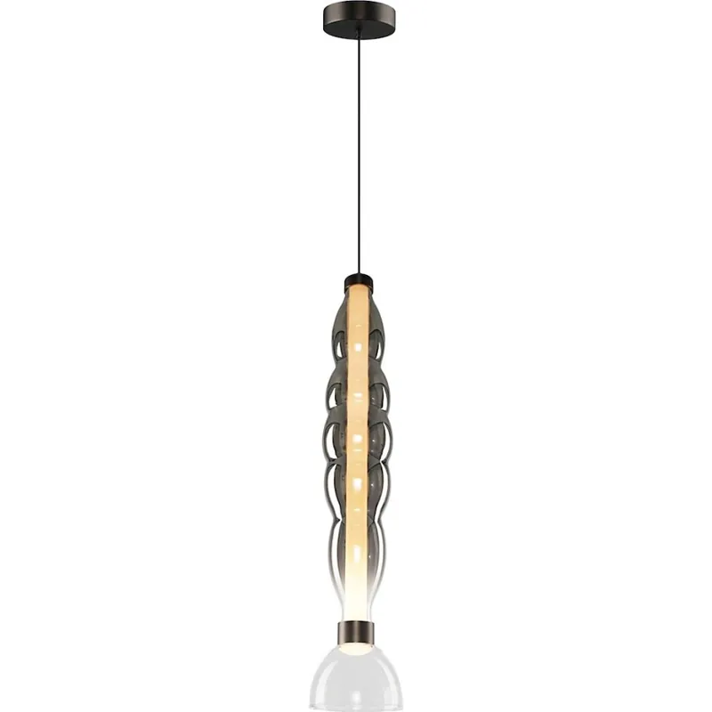 LED Lustr na lanku LUCCO LED/18W/230V pr. 15 cm kouřová Finální Výprodej