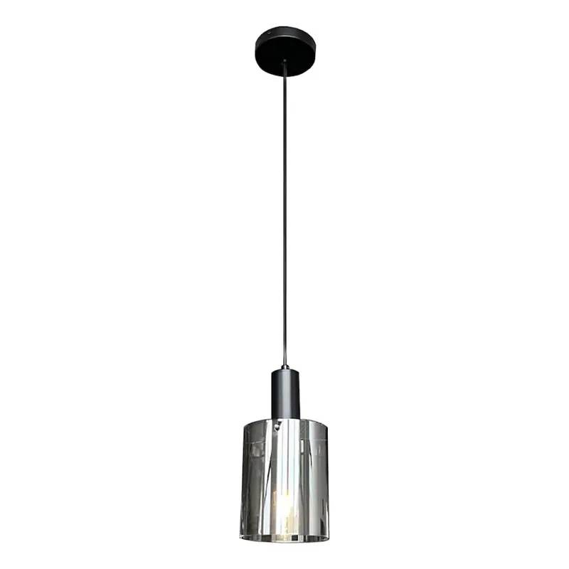 Akční Cena Lustr na lanku ARCADIA 1xE27/60W/230V pr. 13 cm černá/kouřová