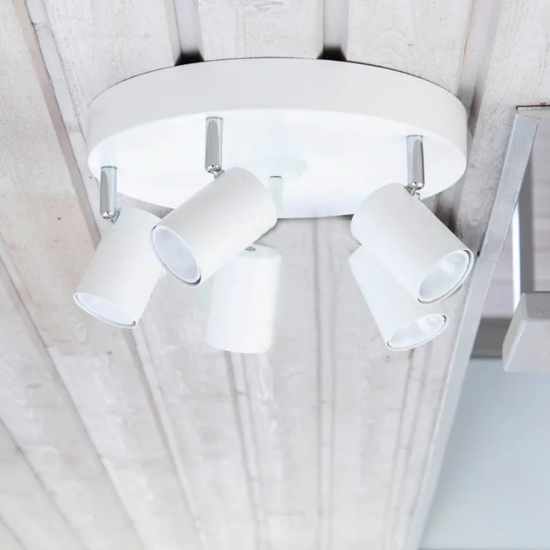 ByRydens - Bodové svítidlo CORRECT 5xGU10/7W/230V bílá pr. 30 cm Dokud Zásoby Vydrží