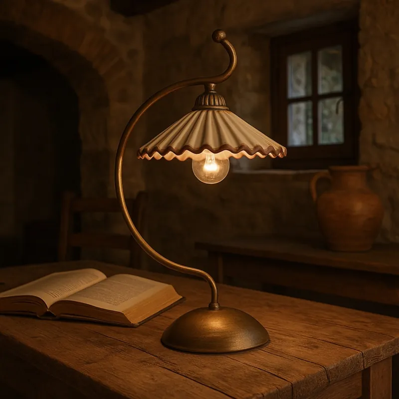 Nejlepší Volba ONLI - Stolní lampa ROSINA 1xE14/6W/230V bronzová