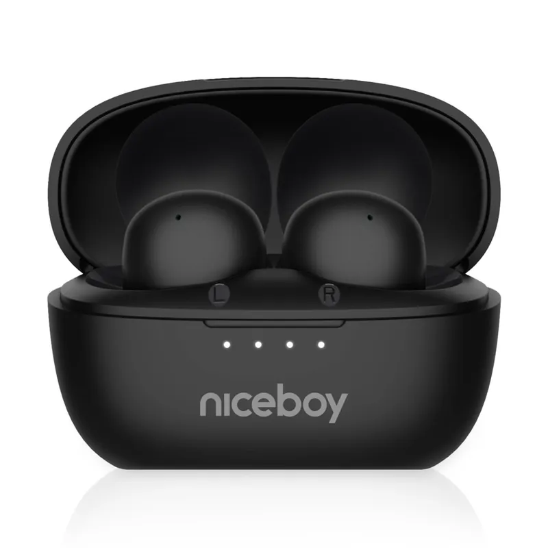 Niceboy Podsie 4 POP - Bezdrátová sluchátka 400 mAh + 2x 40 mAh IPX4 černá Ověřený