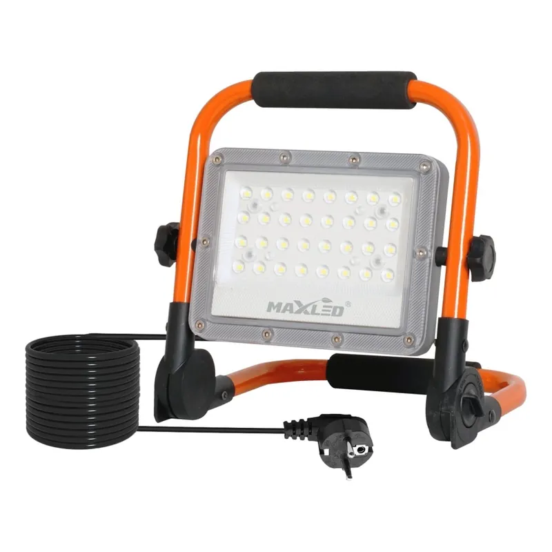 LED Reflektor se stojanem LED/50W/230V 5000K IP65 oranžová Vysoce Kvalitní