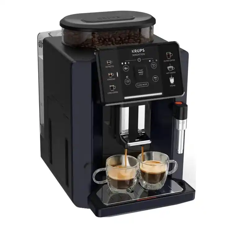 Krups - Automatický kávovar s nádobou na mléko SENSATION 1450W/230V černá Nakupujte Hned