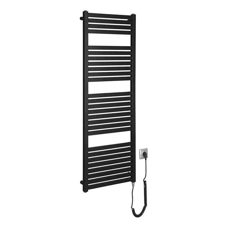 Ověřený Aqualine - Koupelnový elektrický radiátor TONDI-E 500W 133x45 cm matná černá