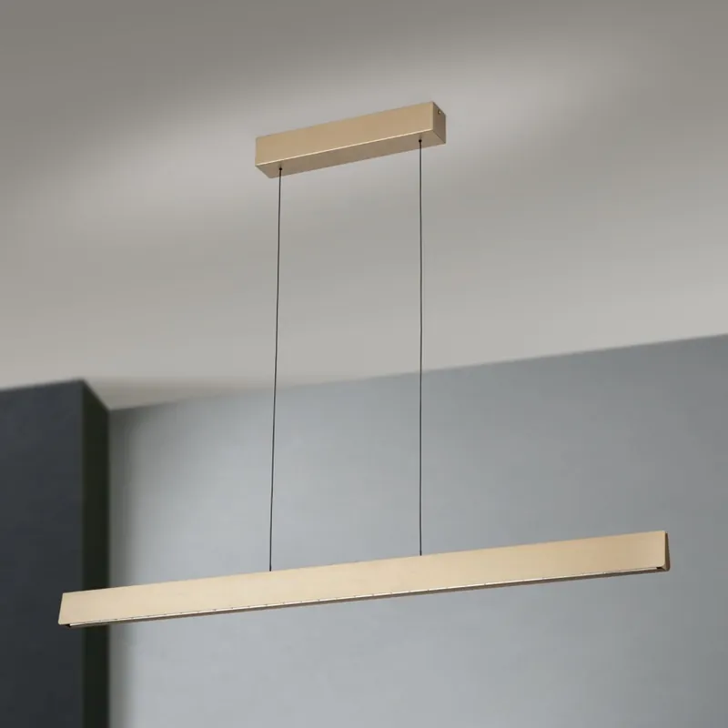 LED Stmívatelný lustr na lanku TARA LED/44W/230V 2700/3800/4500/5700K zlatá Horká Nabídka