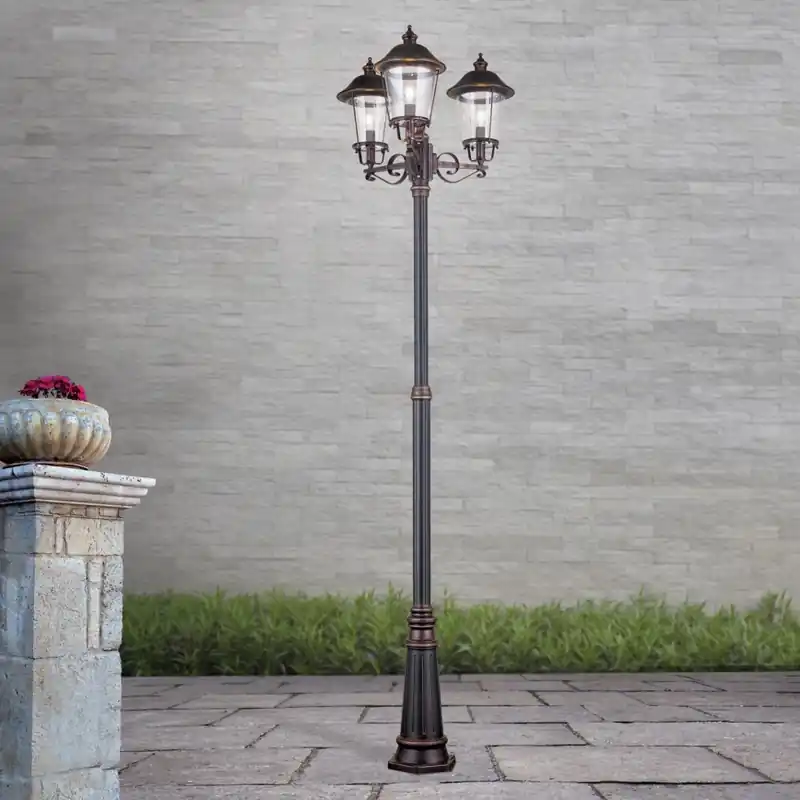 Venkovní lampa KENZO 3xE27/100W/230V IP44 bronz/patina Expresní Doručení