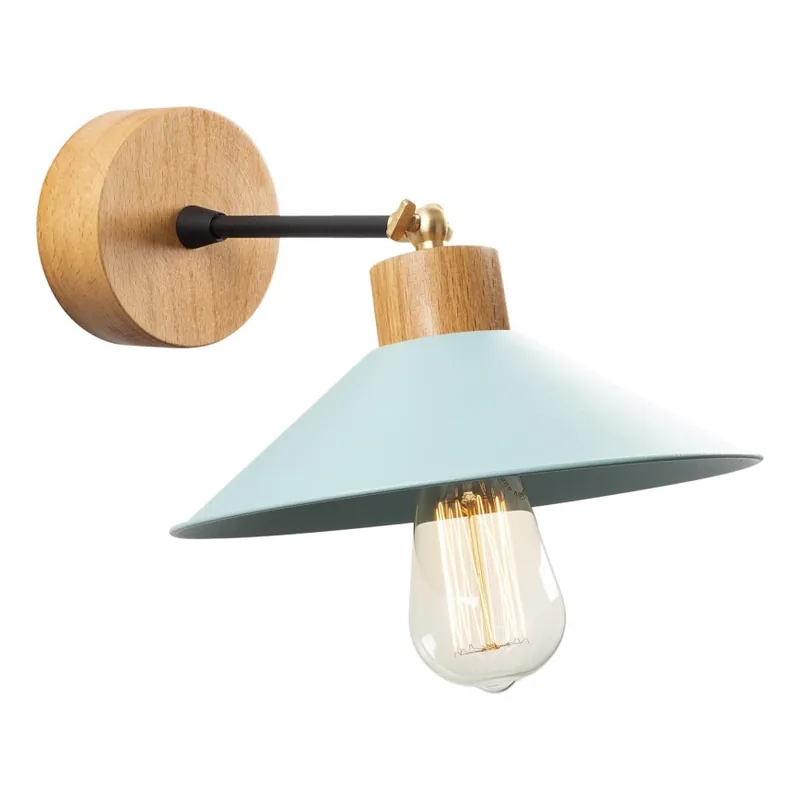 Vrácení Zdarma Nástěnné svítidlo MANAVGAT 1xE27/40W/230V hnědá/modrá