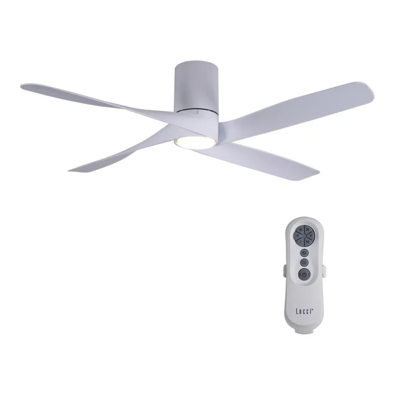 Lucci air 213350 - LED Stmívatelný stropní ventilátor RIVIERA 1xGX53/12W/230V bílá pr. 132 cm + dálkové ovládání Akční Nabídka