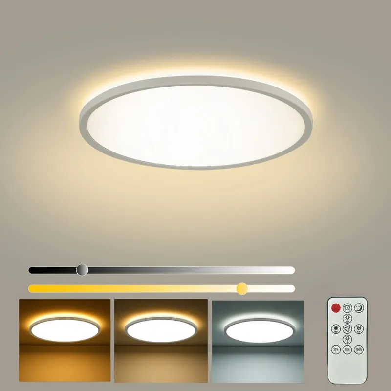 Výprodej Brilagi - LED Stmívatelné stropní svítidlo ULTRA SLIM LED/18W/230V 2700-6500K pr. 30 cm bílá + dálkové ovládání