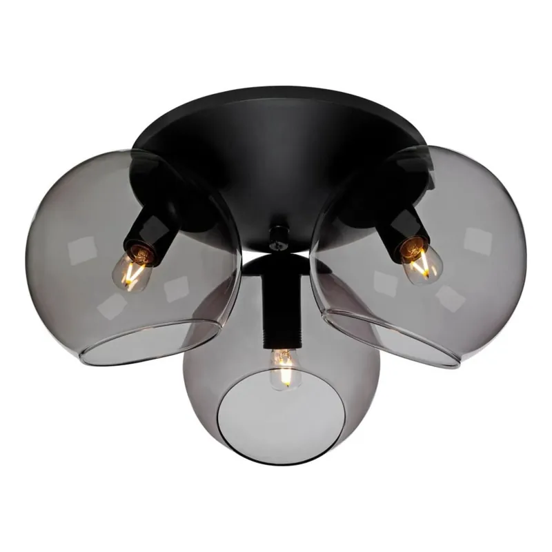 Cottex - Stropní svítidlo CAPELLA 3xE14/40W/230V pr. 37 cm kouřová/černá Objednat Nyní