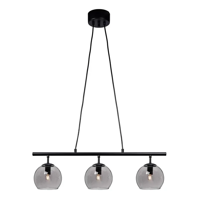 Pouze Dnes Cottex - Lustr na lanku CAPELLA 3xE14/40W/230V kouřová/černá
