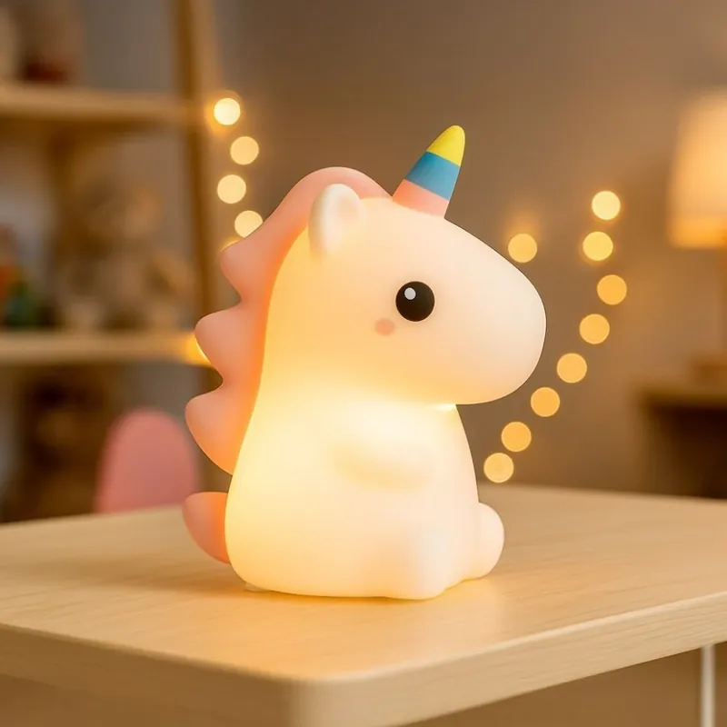 Nová Kolekce LED RGBW Stmívatelné nabíjecí dotykové dětské noční světlo UNICORN LED/1W/5V 1200 mAh