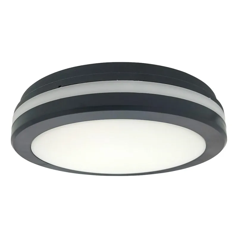 LED Koupelnové stropní svítidlo se senzorem pohybu LED/20W/230V 3000/4000/6500K pr. 23 cm IP54 antracit Levný