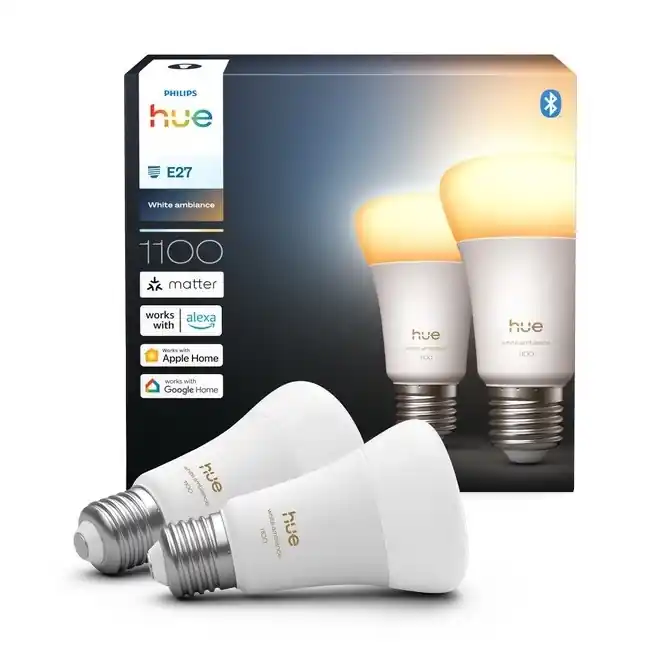 SADA 2x LED Stmívatelná žárovka Philips Hue WHITE AMBIANCE E27/8,1W/230V 1000-20000K Ihned K Objednání