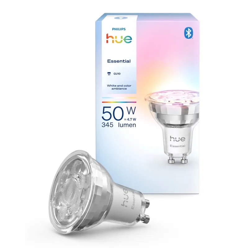 LED Stmívatelná žárovka Philips Hue White And Color Ambiance Essential GU10/4,7W/230V 2200-6500K Speciální Cena