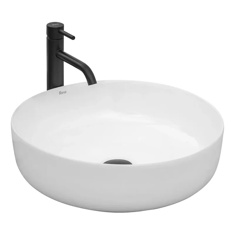 REA-U8493 - Umyvadlo na desku ELMA pr. 45 cm keramika/lesklá bílá Akční Cena