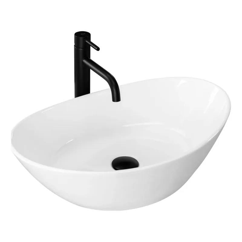 Akční Cena REA-U6801 - Umyvadlo na desku KATE 33,5x55,5 cm keramika/lesklá bílá