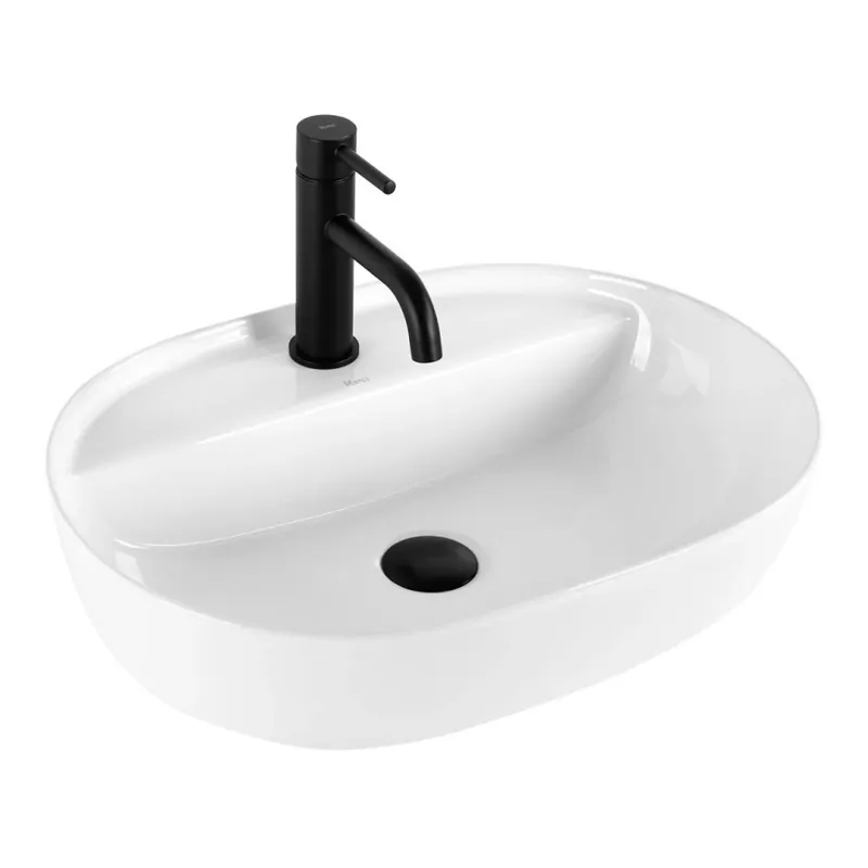 REA-U4620 - Umyvadlo na desku AURA 38,5x50,5 cm keramika/lesklá bílá Levný