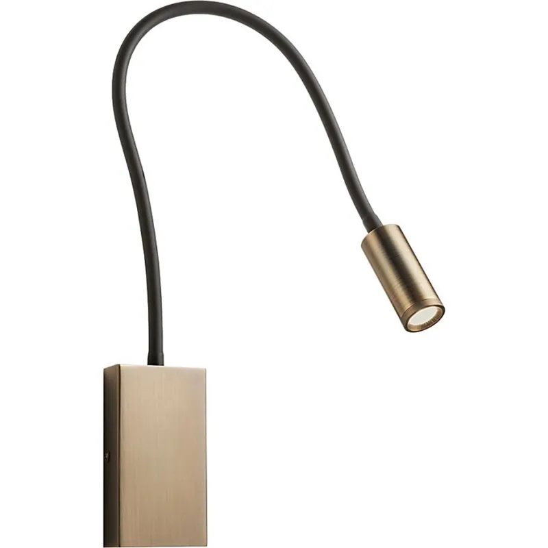 Poslední Šance Redo 01-4475 - LED Flexibilní lampička WALLIE LED/3W/230V USB CRI 90 bronzová