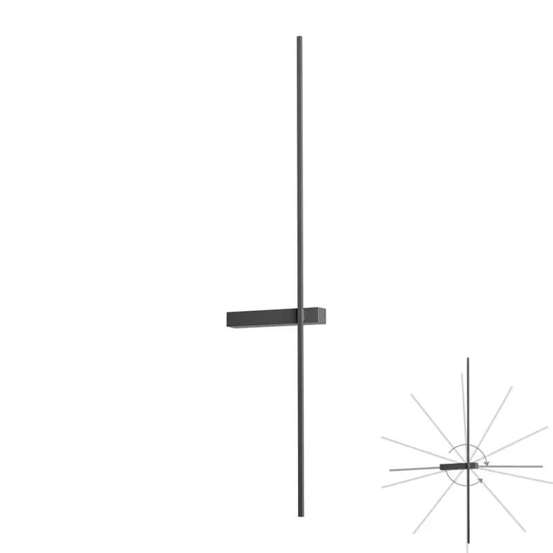 Redo 01-4675 - LED Nástěnné svítidlo TANGENT LED/9W/230V 2700/2850/3000K 73 cm CRI 90 černá Akční Nabídka