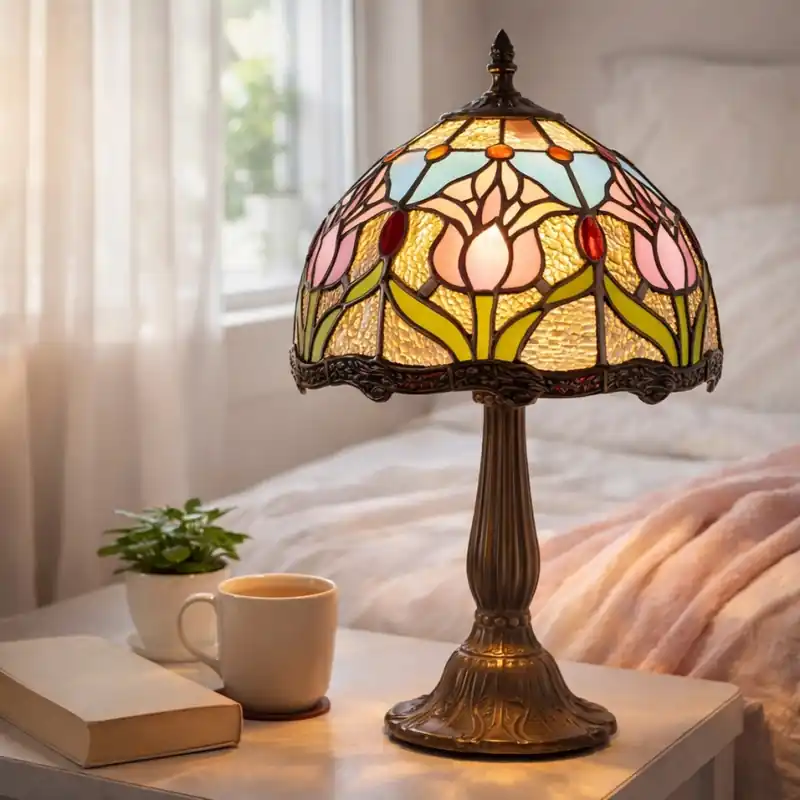 Nová Kolekce Brilagi - Tiffany vitrážová stolní lampa LORAS 1xE14/40W/230V