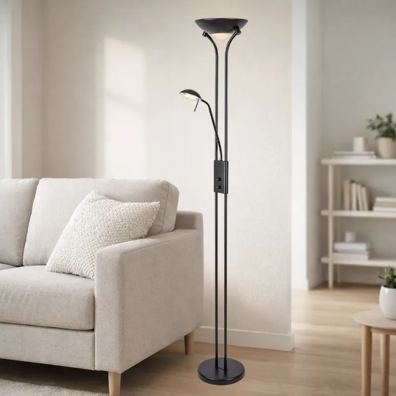Brilagi - Stmívatelná stojací lampa SCARLETT 1xR7s/230W/230V + 1xG9/40W černá Akce