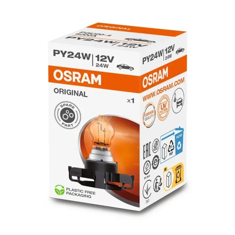 Jen Po Omezenou Doba Autožárovka ORIGINAL PGU20-4 PSX PY24W/24W/12V - Osram