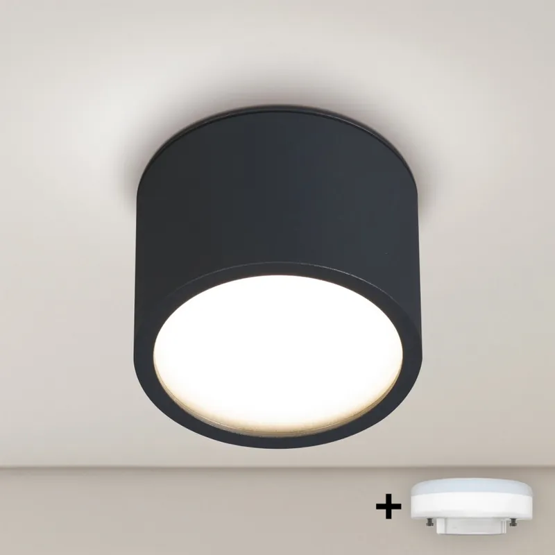 Brilagi - LED Koupelnové bodové svítidlo SMOOTH 1xGX53/15W/230V černá IP65 Poslední Šance