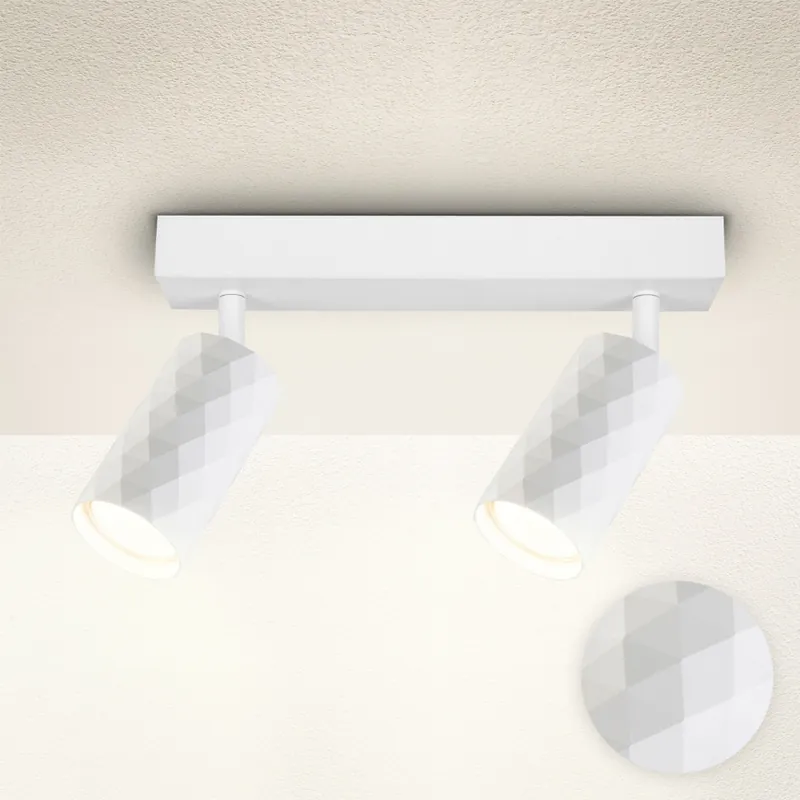 Brilagi - Bodové svítidlo SELE DIAMANT 2xGU10/30W/230V bílá Výprodej
