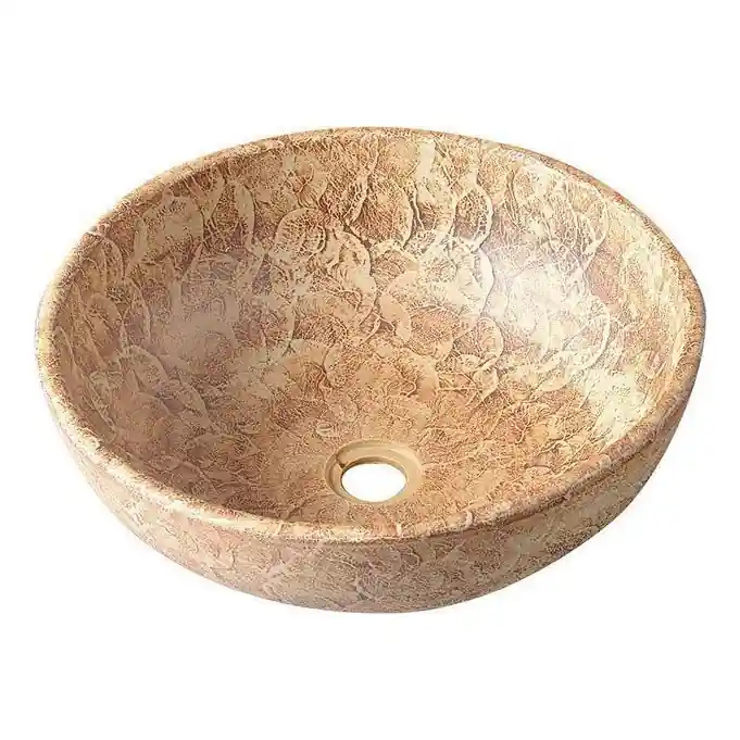 Přímo Od Výrobce Sapho - Umyvadlo na desku PRIORI pr. 41 cm keramika/hnědá