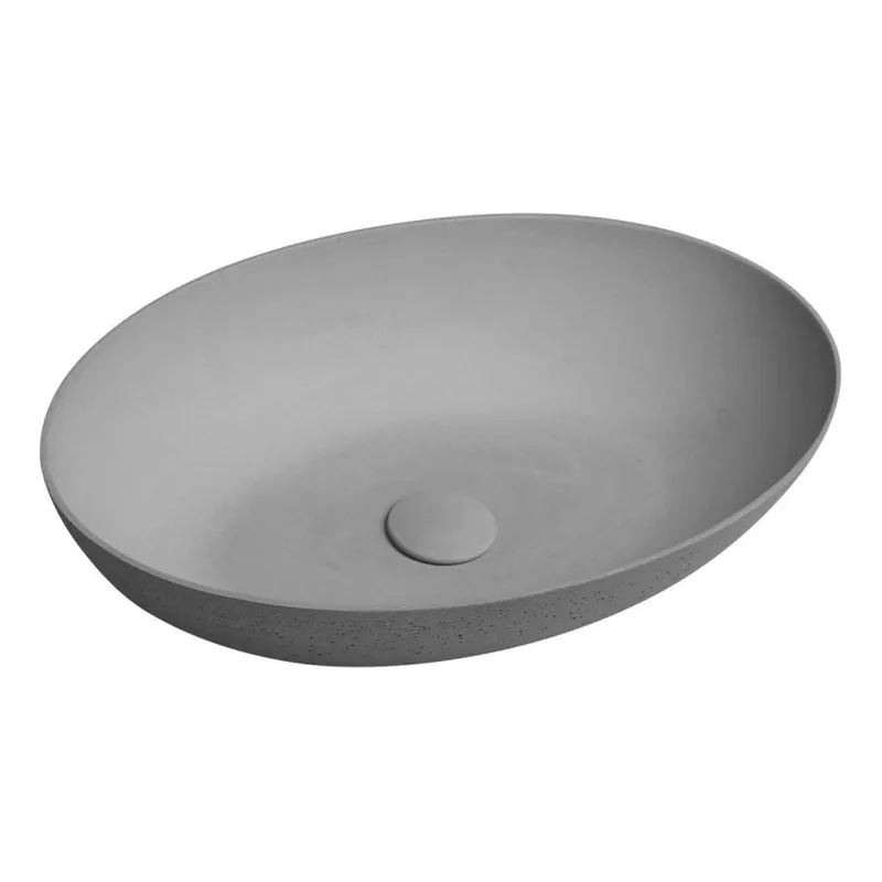 Přímo Od Výrobce Sapho - Umyvadlo na desku FORMIGO 60x40 cm beton/šedá